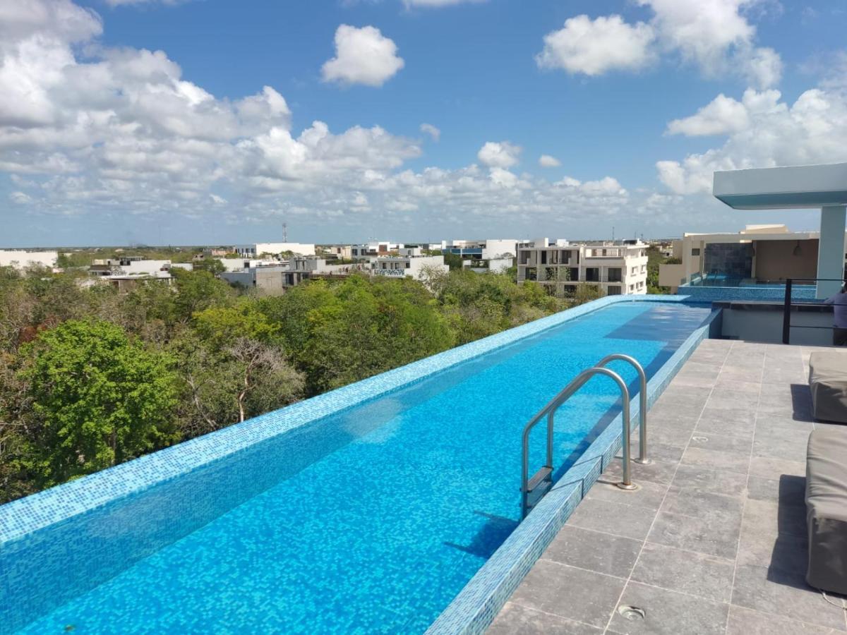 Nuevo Estudio Con Terraza Totalmente Equipado Aldea Zama Appartamento